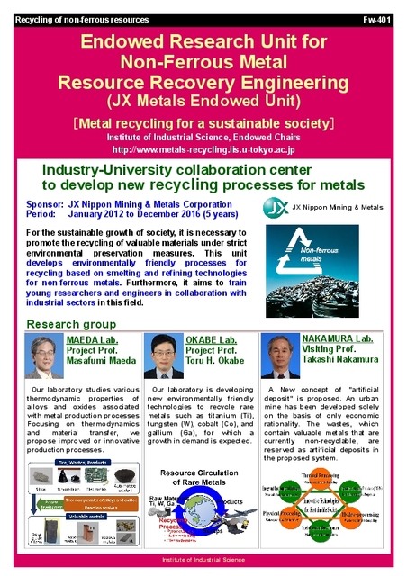 Endowed Research Unit for Non-ferrous Metal Resource Recovery Engineering